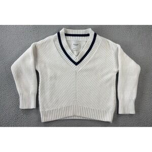 Abercrombie & Fitch Sweater Womens Large Preppy Cricket V Neck Tennis